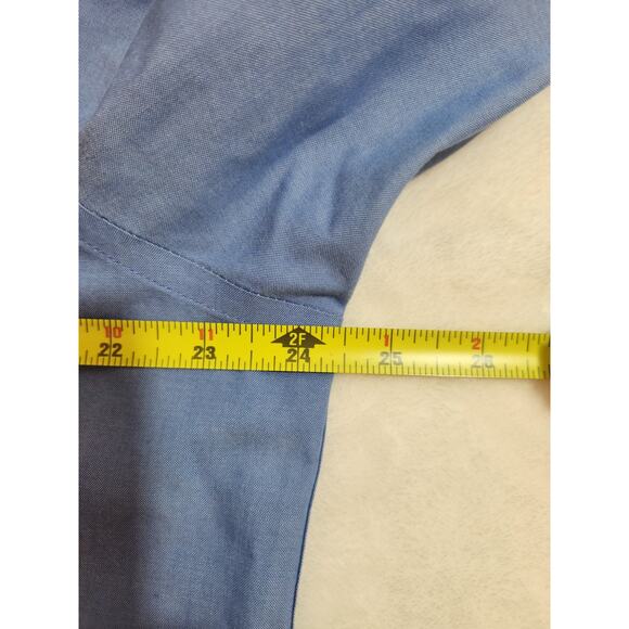 Brooks Brothers Shirt Mens Medium 16 34/35 Blue Long Sleeve Busines Work Preppy - Picture 6 of 11